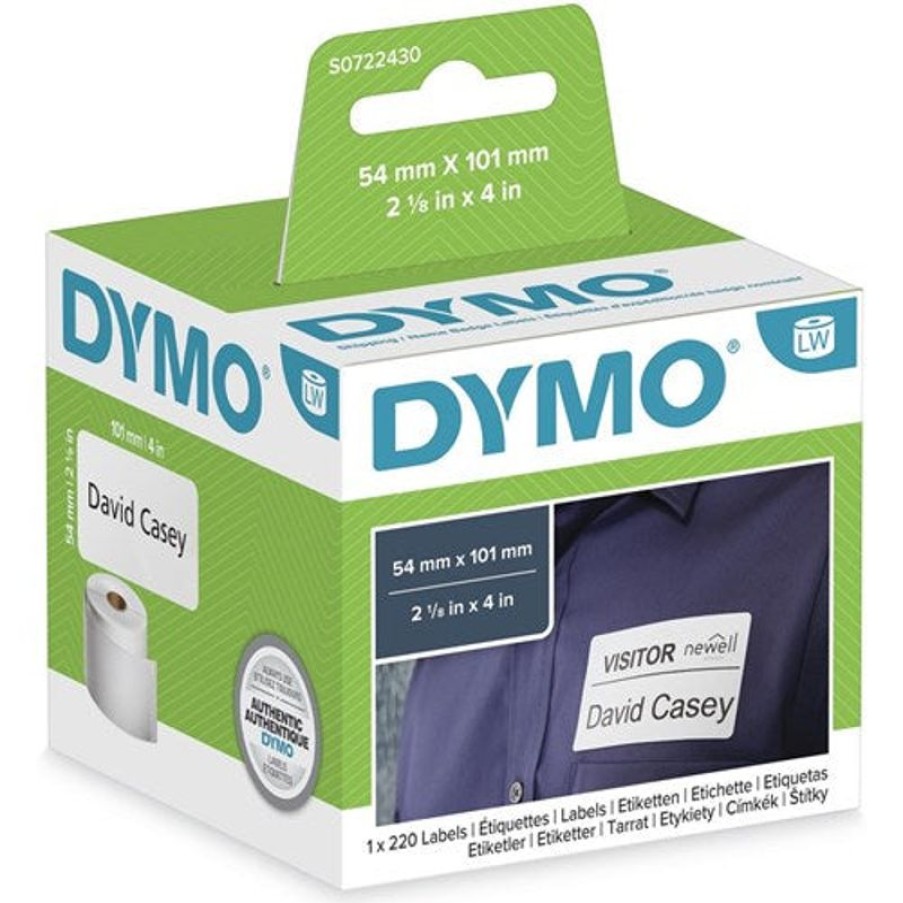 Labelling Machines & Accessories | Dymo Dymo 30323 Labelwriter Labels 54X101Mm Shipping -Paper White Box Of 220