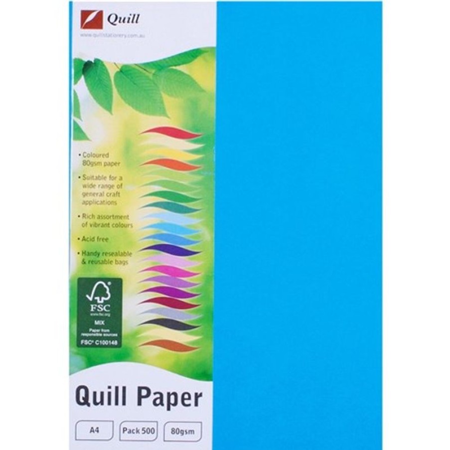 Telephones & Accessories | Quill Quill Colour Copy Paper A4 80Gsm Marine Blue Ream Of 500