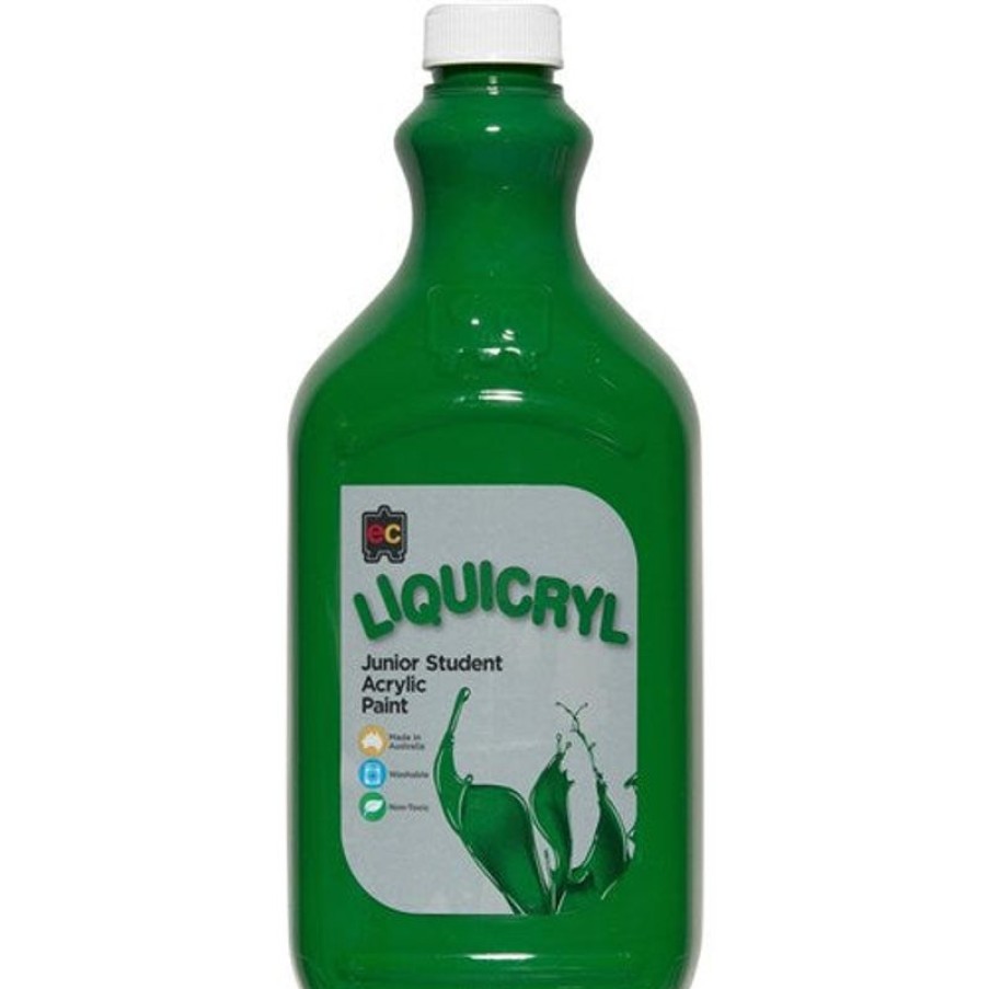 School Supplies/Art & Craft | EC Ec Liquicryl Paint 2 Litres Brilliant Green