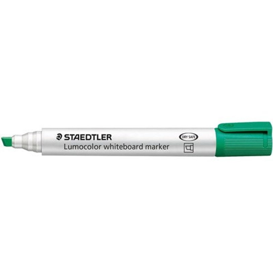 Markers & Highlighters | Staedtler Staedtler 351B Lumocolor Whiteboard Marker Chisel 2-5Mm Green Pack Of 10