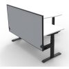 Office Furniture | RapidLine Rapidline Boost+ Corner Workstation + Screen 1800/1500Mmw White/Black