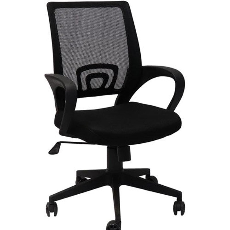 Chairs & Accessories | RapidLine Rapidline Vesta Office Chair Medium Mesh Back With Arms Black