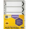 Dividers | Marbig Marbig Plastic Indices & Dividers A4 Reinforced 1-5 Tab Black & White