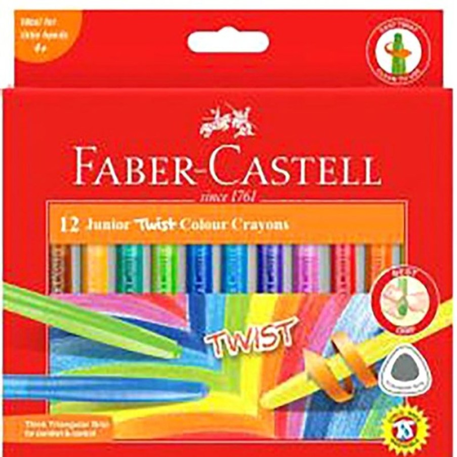 School Supplies/Art & Craft | Faber-Castell Faber-Castell Junior Twist Crayons Assorted Pack Of 12