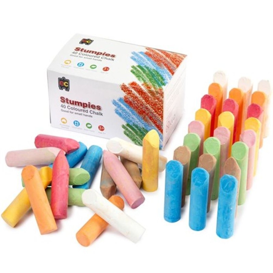 Markers & Highlighters | EC Ec Chalk Coloured Stumpies 57X140Mm Box Of 40