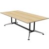 Office Furniture | RapidLine Rapidline Typhoon Boardroom Table 2400W X 1200D X 750Mmh Oak Top Black Frame