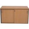 Office Furniture | RapidLine Rapidline Credenza Sliding Doors 1200W X 450D X 730Mmh Beech And Ironstone