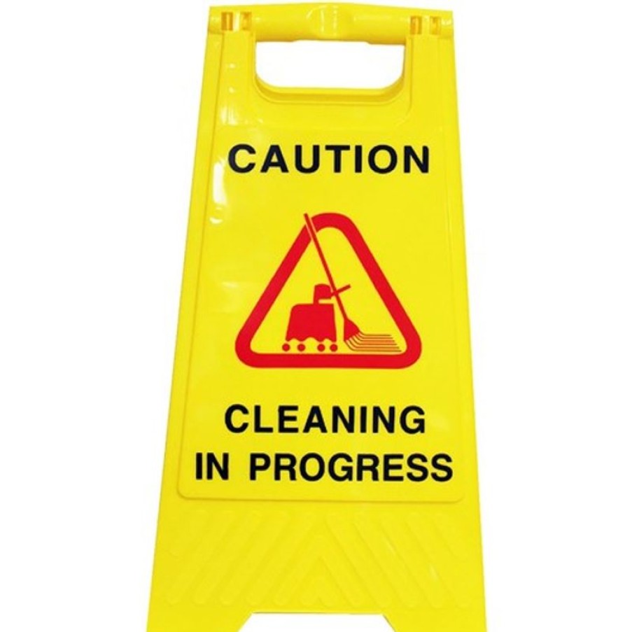 Telephones & Accessories | Cleanlink Cleanlink A-Frame Safety Sign Cleaning In Progress 320X310X650Mm Yellow