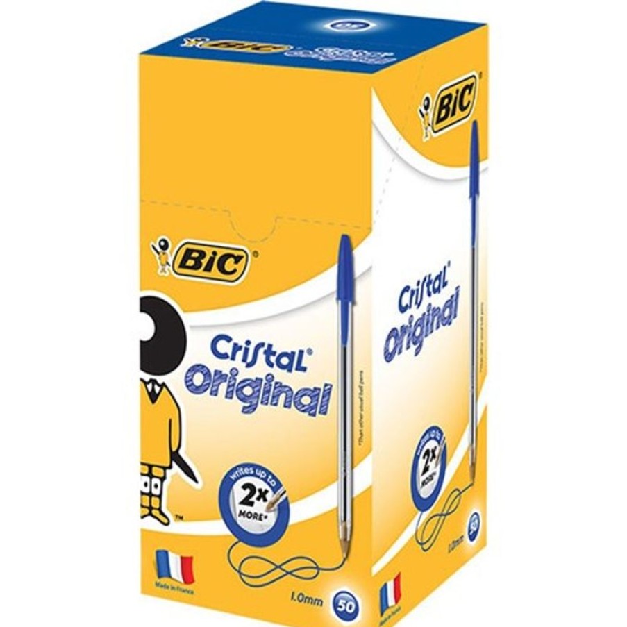 Telephones & Accessories | Bic Bic Cristal Original Ballpoint Pen Medium 1Mm Blue Box Of 50