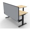 Office Furniture | RapidLine Rapidline Boost+ Corner Workstation + Screen 1800/1500Mmw Oak/Black