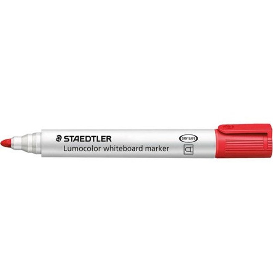 Markers & Highlighters | Staedtler Staedtler 351 Lumocolor Whiteboard Marker Bullet 2Mm Red Pack10