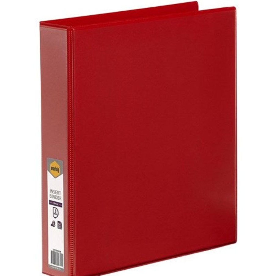 Binders & Folders | Marbig Marbig Clearview Insert Binder A4 3D Ring 38Mm Red