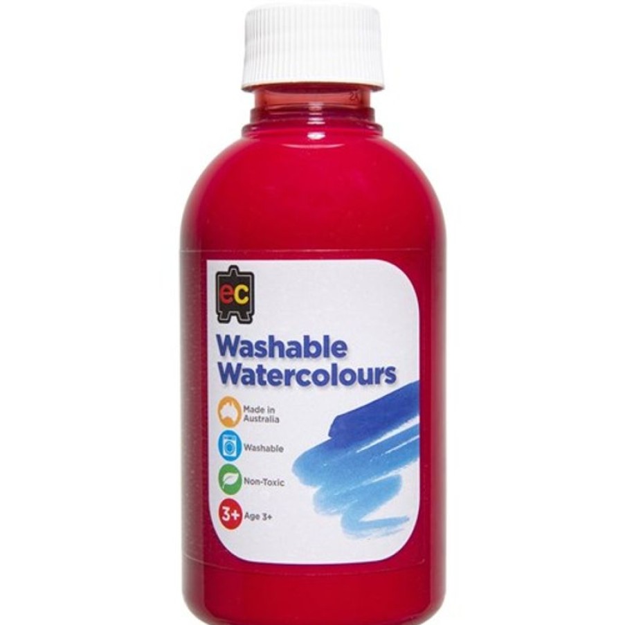 School Supplies/Art & Craft | EC Ec Washable Watercolour Paints 250Ml Red