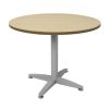 Office Furniture | RapidLine Rapidline 4 Star Round Table 1200D X 730Mmh Oak Top Silver Base