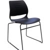 Office Furniture | RapidLine Rapidline Vivid Visitor Chair Black Metal Sled Base Black Poly Shell