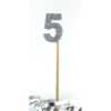 Telephones & Accessories | Alpen Alpen Candle Long Stick Glitter No. 5 Silver