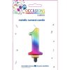 Telephones & Accessories | Alpen Alpen Numerical Birthday Candle No. 1 Metallic Rainbow