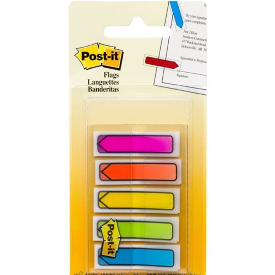 Notes & Flags | Post-It Post-It 684-Arr2 Arrow Flags 12X45Mm Bright Blue Green Orange Pink Pack Of 100