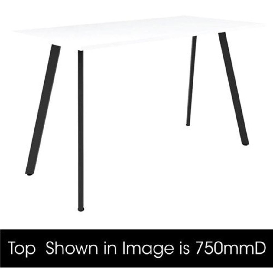 Office Furniture | RapidLine Rapidline Eternity High Bar Table 1800W X 900D X 1050Mmh White Top Black Frame