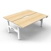 Office Furniture | RapidLine Rapidline Boost+ Back To Back Workstation 2 Person 1500W X 1500D X 1270Mmh Oak/White