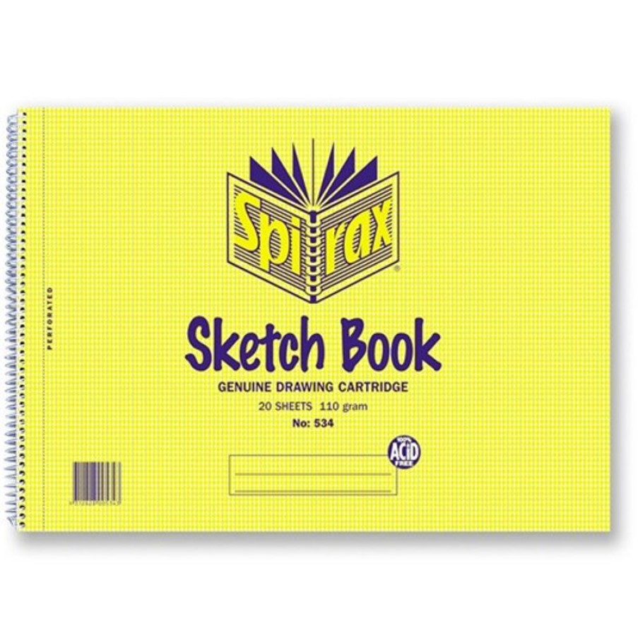 Paper, Post & Books/Books | Spirax Spirax 534 Sketch Book Perforated A4 20 Sheets Side Opening Box10