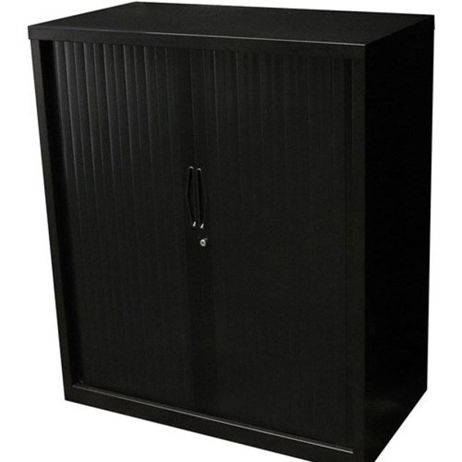 Storage | RapidLine Rapidline Go Tambour Door Cupboard No Shelves Included 900W X 473D X 1016Mmh Black