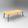 Office Furniture | RapidLine Rapidline Eternity Meeting And Boardroom Table 2400W X 1200D X 730Mmh Beech Top Black Base