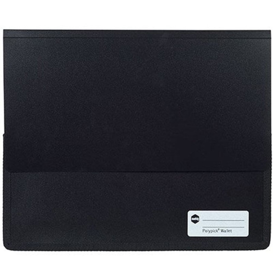 Files | Marbig Marbig Polypick Document Wallet A4 Heavy Duty 45Mm Gusset Black