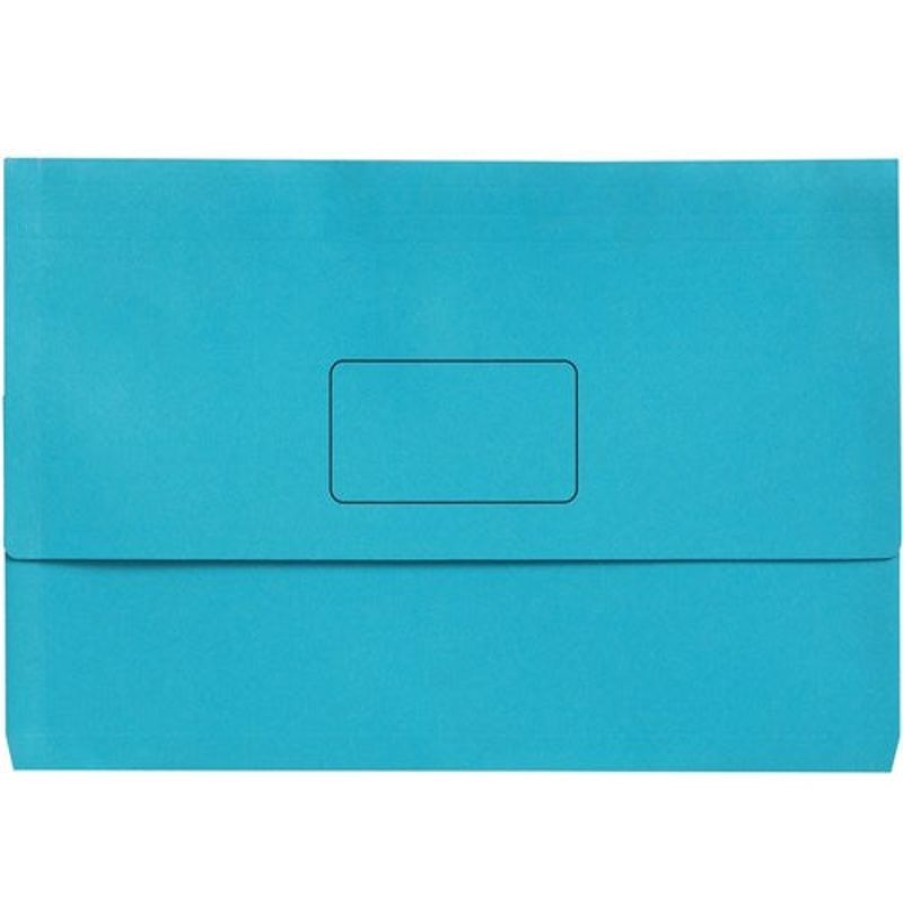 Files | Marbig Marbig Slimpick Manilla Document Wallet Foolscap 30Mm Gusset Light Blue Pack Of 10