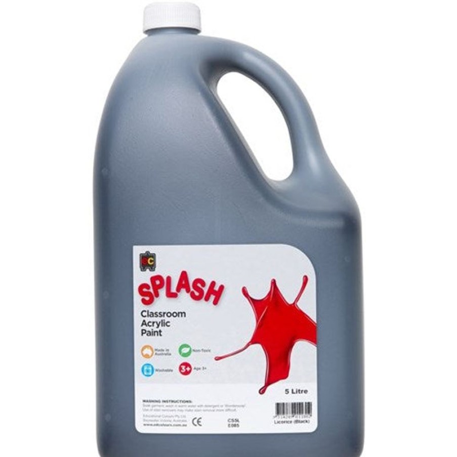 School Supplies/Art & Craft | EC Ec Classroom Splash Paint 5 Litres Liquorice