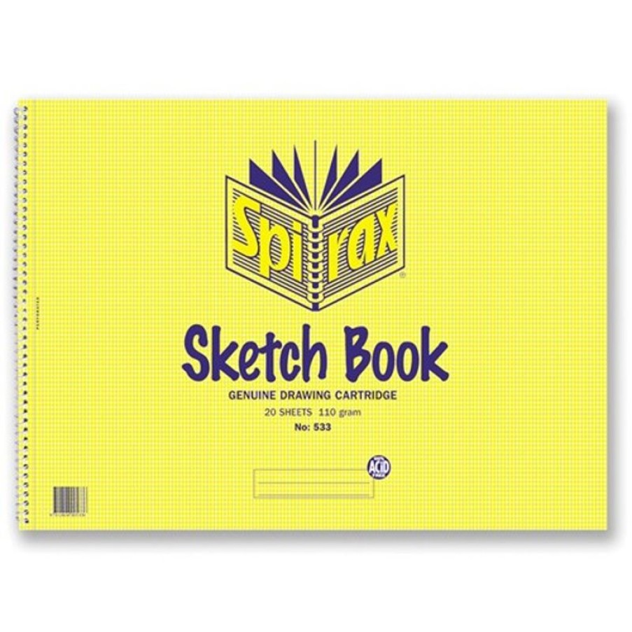 Paper, Post & Books/Books | Spirax Spirax 533 Sketch Book Perforated A3 20 Sheets Side Opening Box10