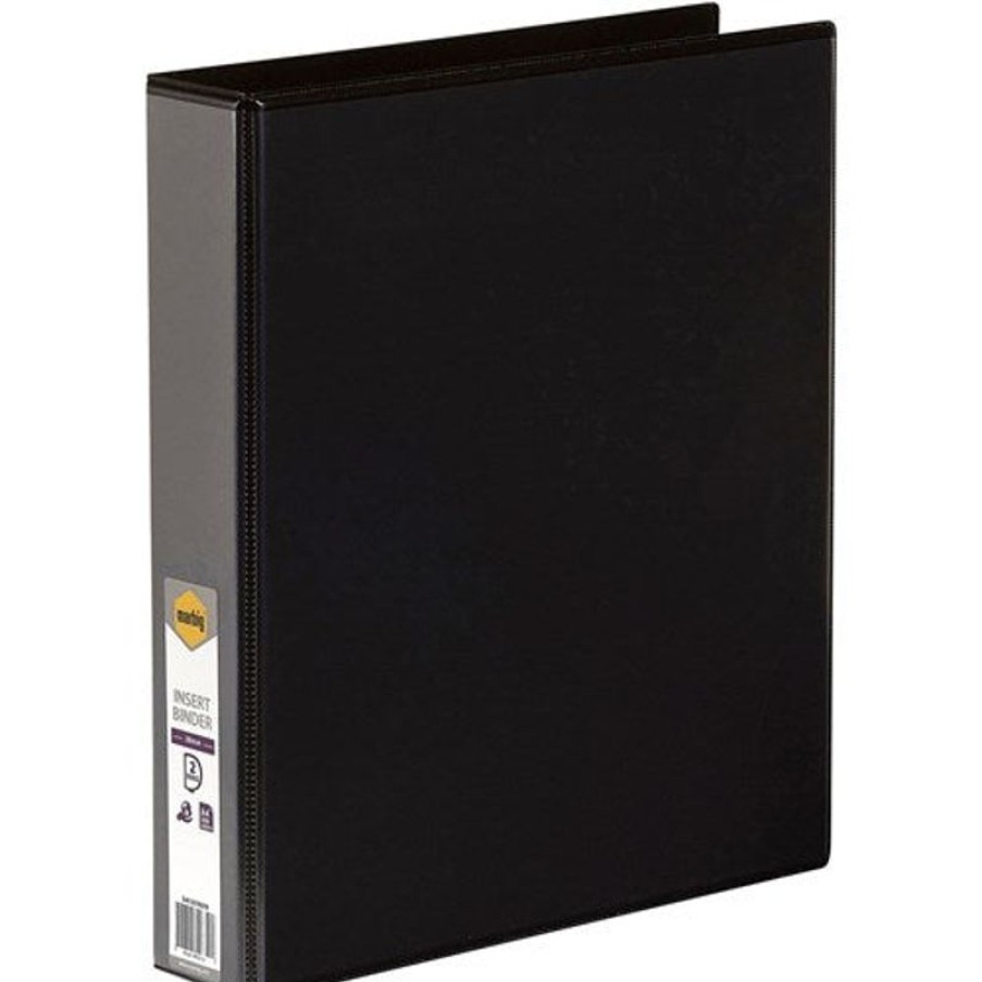 Binders & Folders | Marbig Marbig Clearview Insert Binder A4 2D Ring 38Mm Black