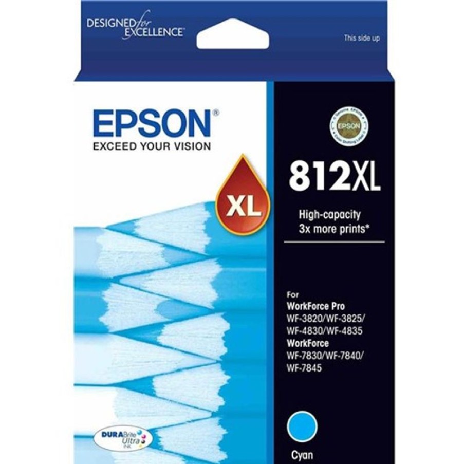 Toner | Epson Epson 812Xl Durabrite Ultra Ink Cartridge High Capacity Cyan