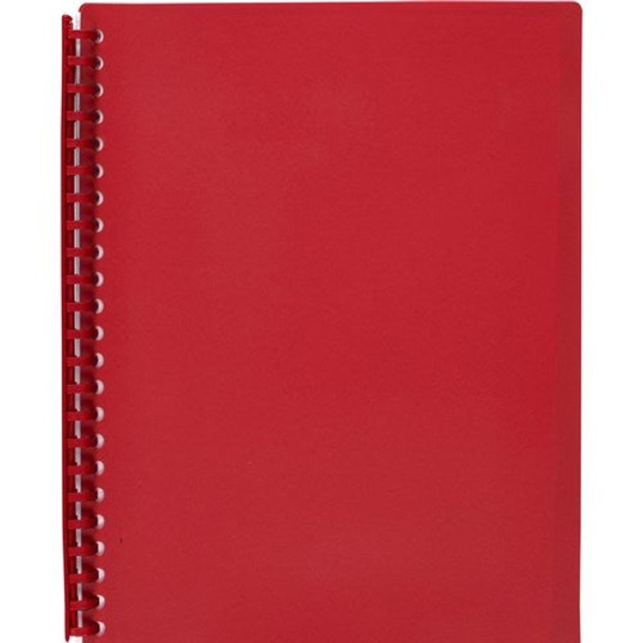 Binders & Folders | Marbig Marbig Display Book A4 Refillable 20 Pocket Red