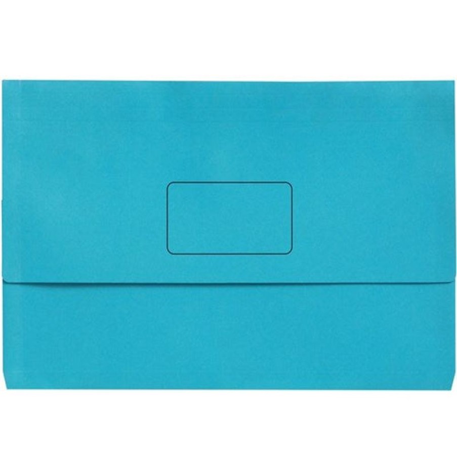 Files | Marbig Marbig Slimpick Manilla Document Wallet A3 30Mm Gusset Marine