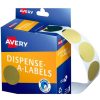 Telephones & Accessories | Avery Avery Removable Dispenser Labels 24Mm Round Gold Pack Of 250