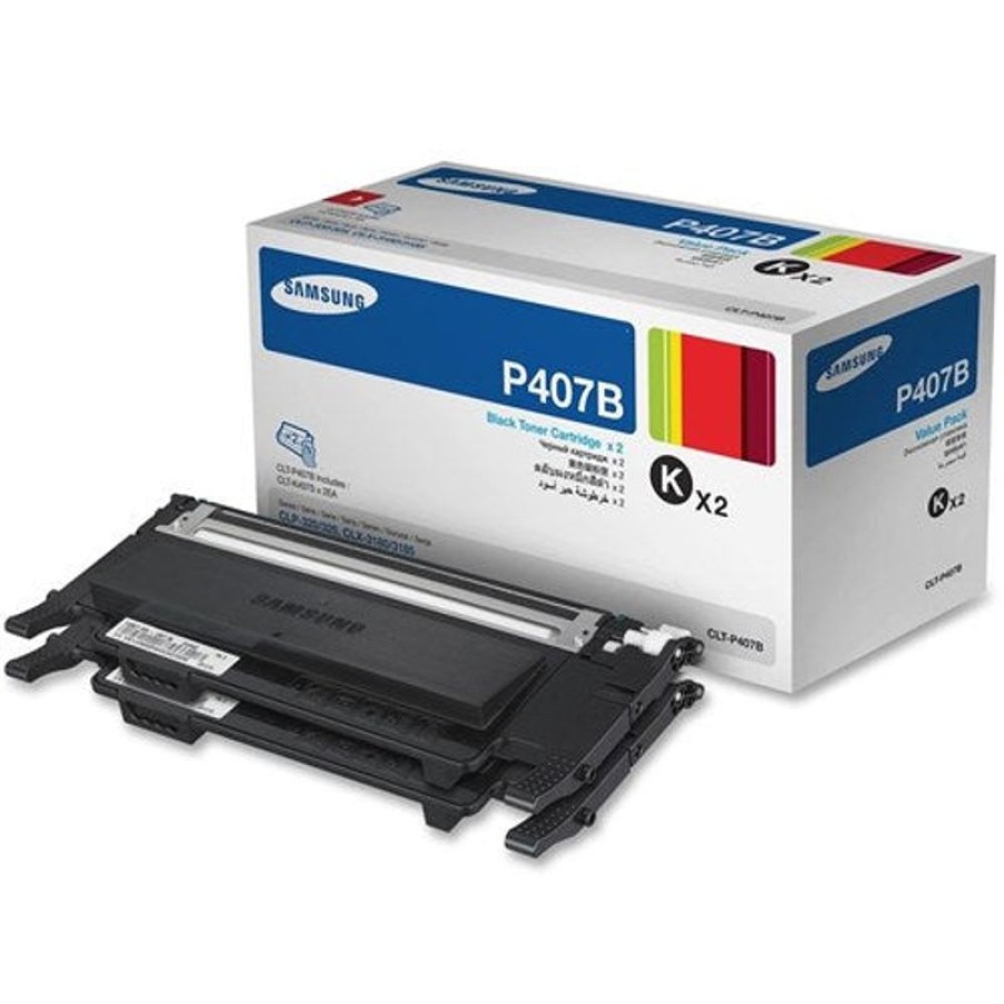 Toner | Samsung Samsung Clt-P407B Toner Cartridge Twin Pack Black