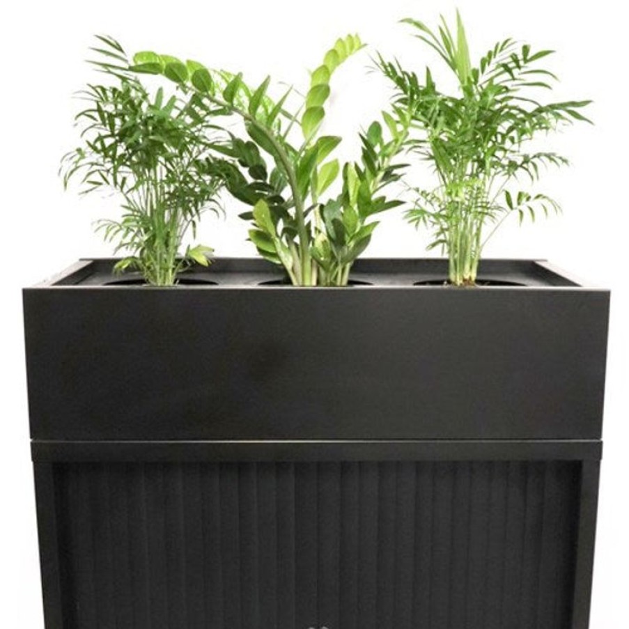 Office Furniture | GO Rapidline Go Tambour Planter Box 900W X 473D X 230Mmh Includes Drip Tray Black