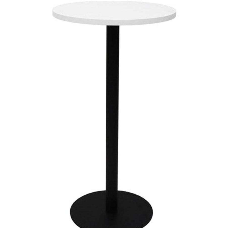 Office Furniture | RapidLine Rapidline Disc Base Dry Bar Table 600D X 1085Mmh White Top Black Base