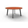 Office Furniture | RapidLine Rapidline Eternity Round Coffee Table 900D X 450Mmh Cherry Top Black Base