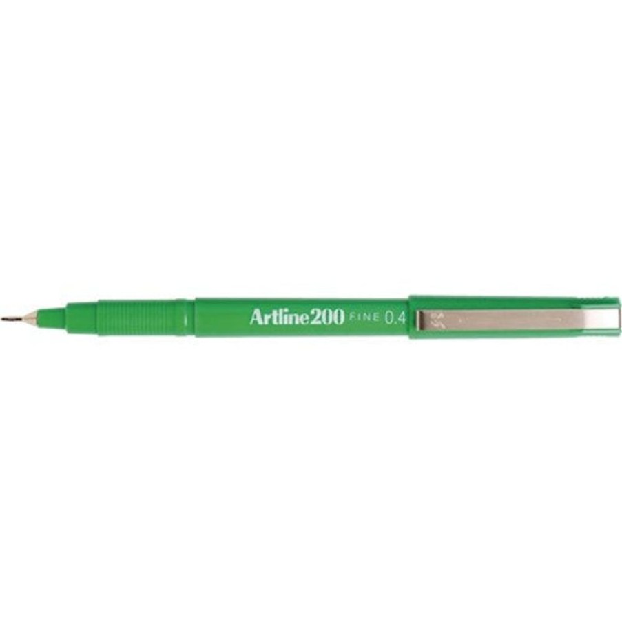 Telephones & Accessories | Artline Artline 200 Fineliner Pen Fine 0.4Mm Green Box12