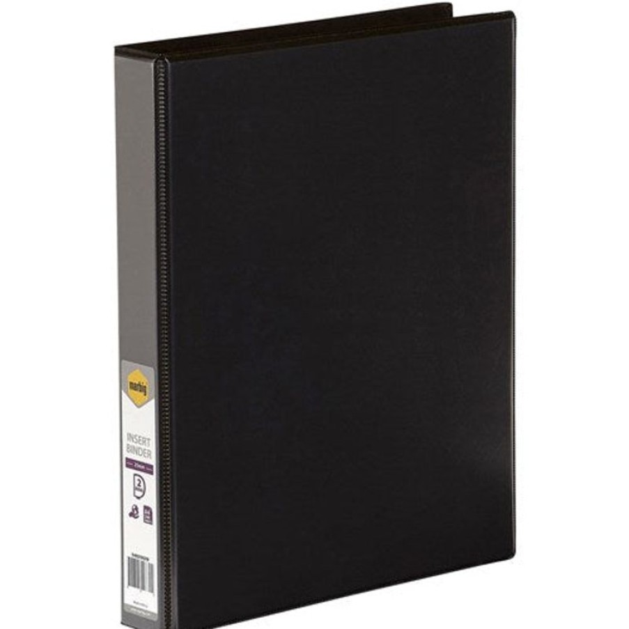 Binders & Folders | Marbig Marbig Clearview Insert Binder A4 2D Ring 25Mm Black