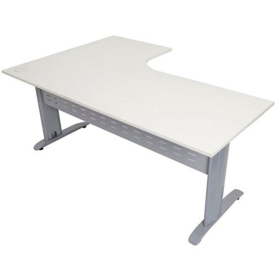 Office Furniture | RapidLine Rapidline Rapid Span Corner Workstation 1800/1200W X 700D X 730Mmh White/Silver