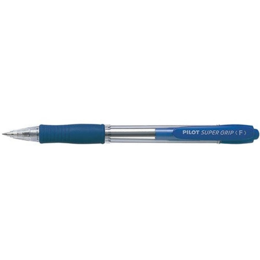 Pens | Pilot Pilot Bpgp-10R Supergrip Pen Retractable Fine 0.7Mm Blue Box12