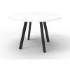 Office Furniture | RapidLine Rapidline Eternity Meeting Round Table 1200D X 730Mmh White Top Black Base