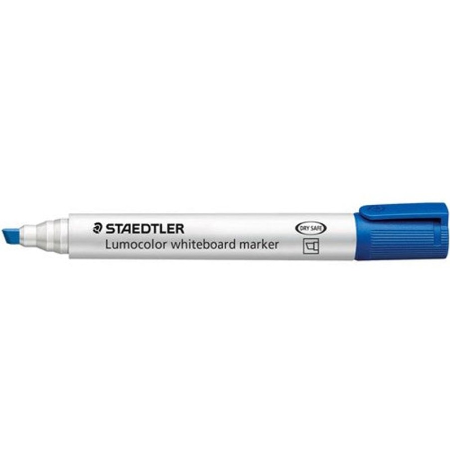 Markers & Highlighters | Staedtler Staedtler 351B Lumocolor Whiteboard Marker Chisel 2-5Mm Blue Pack Of 10