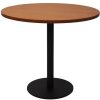 Office Furniture | RapidLine Rapidline Disc Base Round Table 900D X 755Mmh Cherry Top Black Base