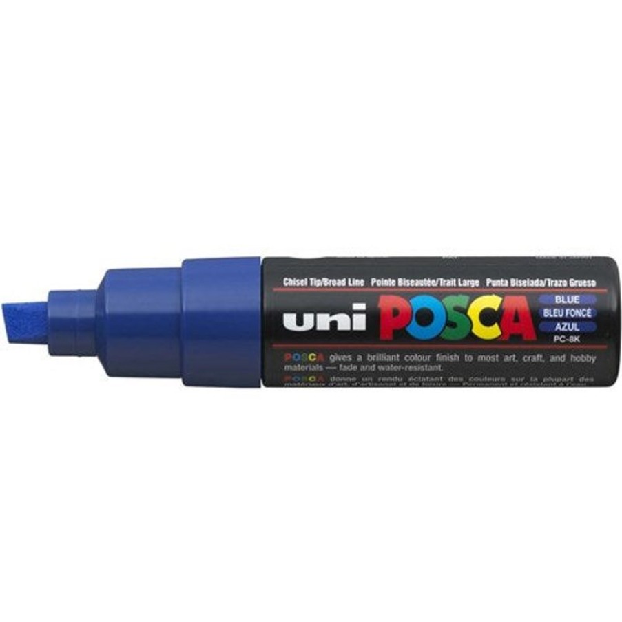 Markers & Highlighters | POSCA Uni Posca Paint Marker Pc-8K Broad 8Mm Chisel Tip Blue