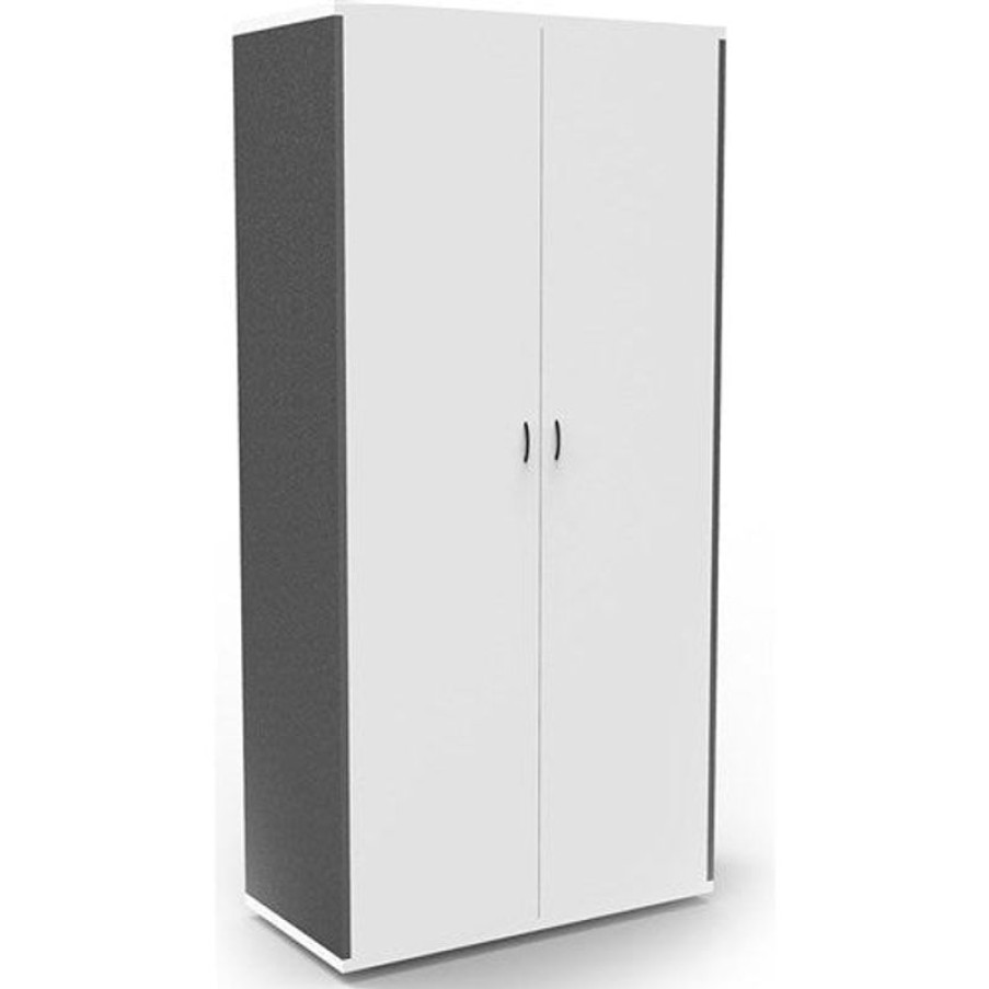 Storage | RapidLine Rapidline Rapid Worker Lockable Cupboard 900W X 450D X 1800Mmh White And Ironstone