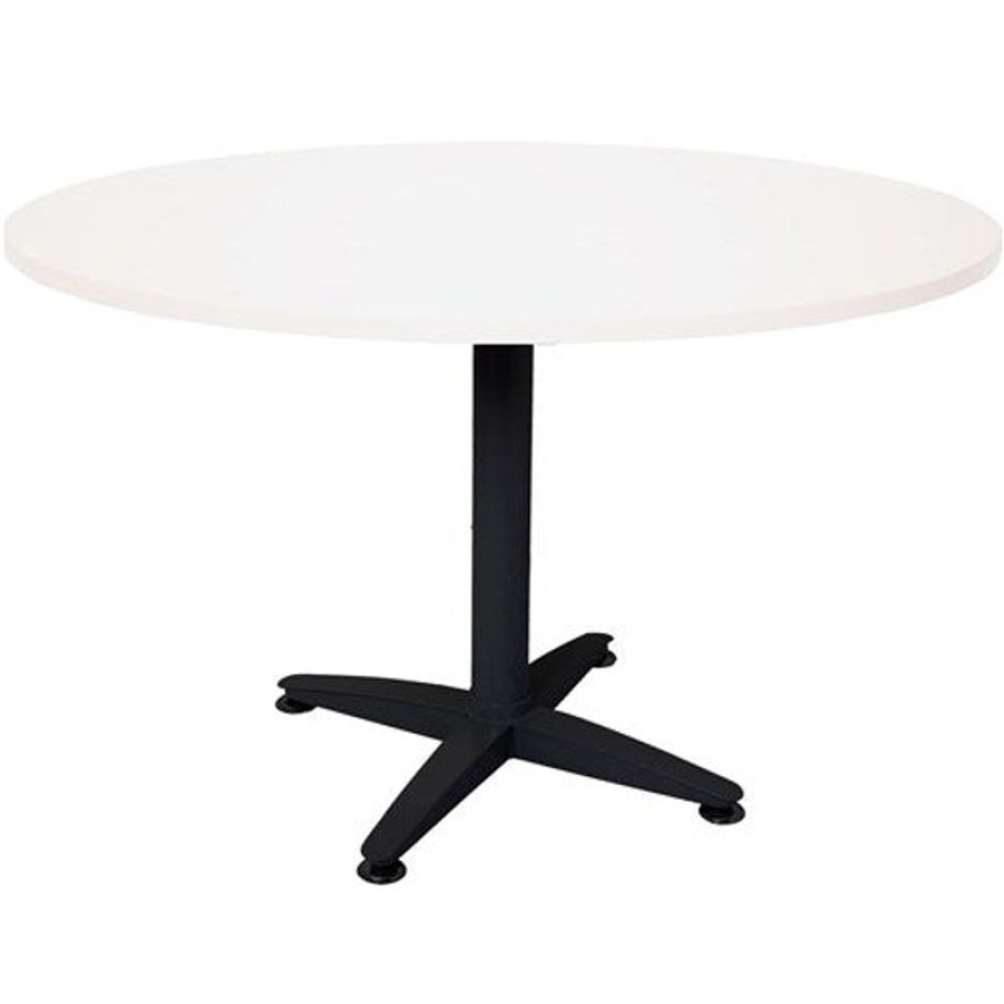 Office Furniture | RapidLine Rapidline 4 Star Round Table 1200D X 730Mmh White Top Black Base